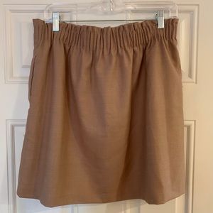 Jcrew stretchy waist skirt-khaki